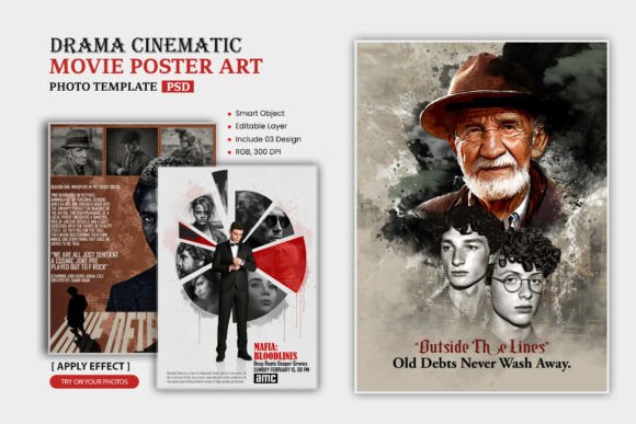 Download Drama Cinematic Movie Poster Art - Premium Bundle