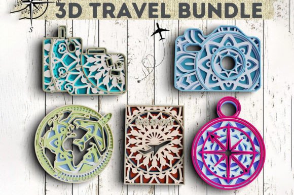 Download 3D Travel SVG DXF Bundle - Vacation Svg - Premium Resources